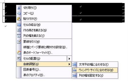 ショートカットメニューから自動調整→ウィンドウサイズに合わせるを選択